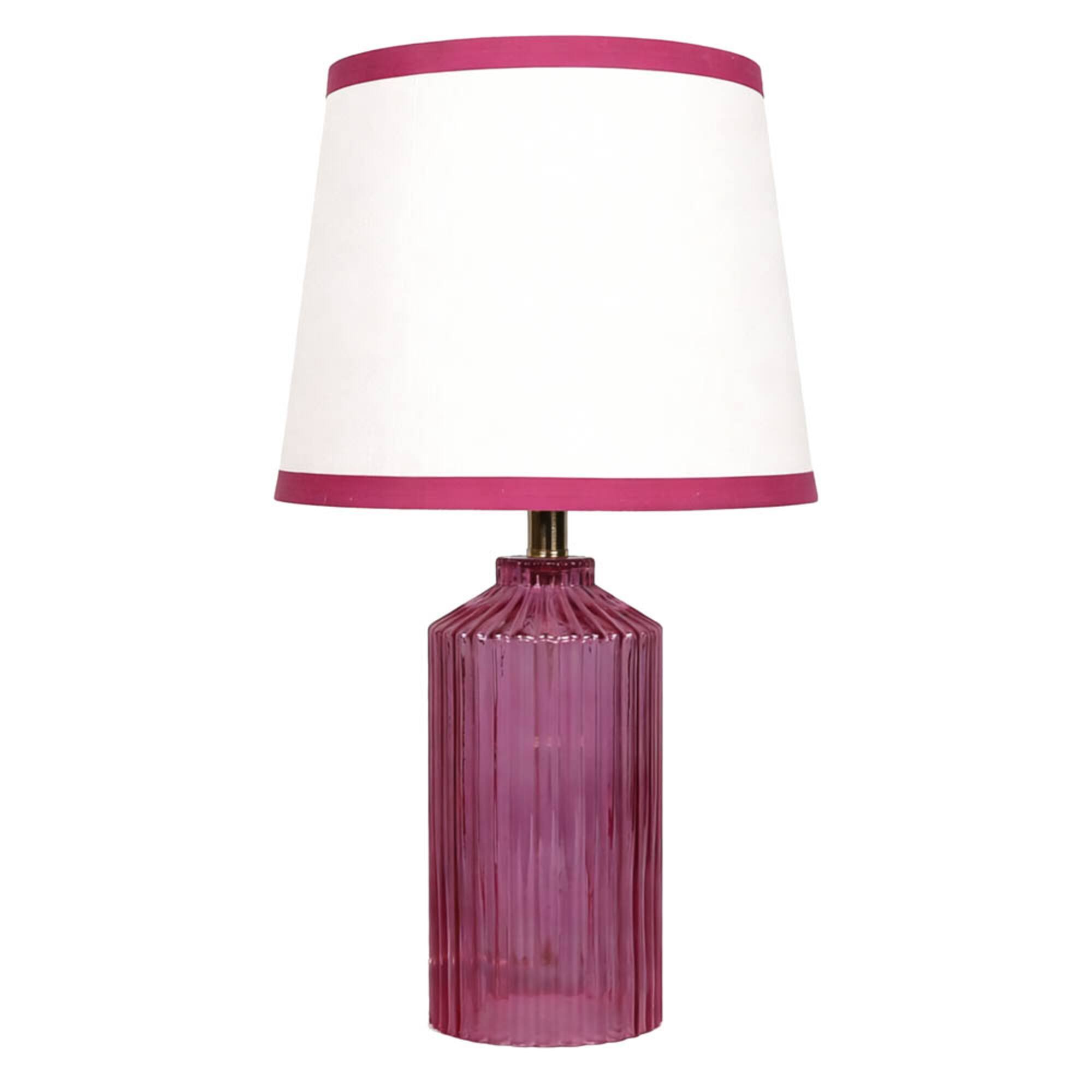 17.5" Pink Glass Table Lamp by Ashland®